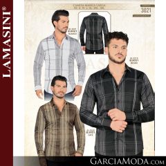 Pantalon Lamasini Western 3021-Blanco-Negro-Cafe