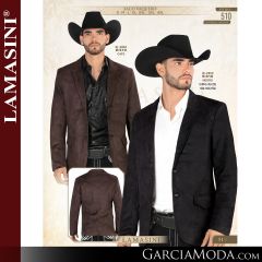 Saco Lamasini Western 510-Cafe-Negro