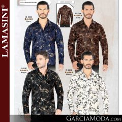 Camisa Vaquera Lamasini 4443-Navy-Cafe-Negro-Blanco