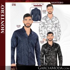 Camisa Vaquera Montero Western 0795-Blanco-Negro-Navy_L-Navy_S