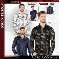 Camisa Vaquera Montero Western 0800-Blanco-Negro-Navy_L-Navy_S