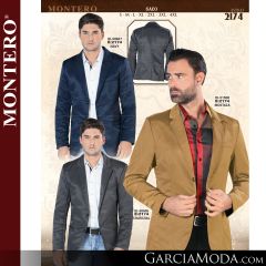 Camisa Vaquera Montero Western 2174-Navy-Mostaza-Characoal