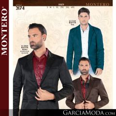 Camisa Vaquera Montero Western 2174-Teal-Negro