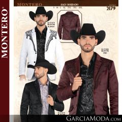 Camisa Vaquera Montero Western 2179-Blanco-Vino-Negro