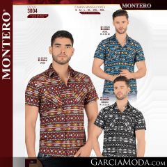 Camisa Vaquera Montero Western 3004-Azul-Vino-Negro