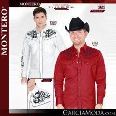 Camisa Vaquera Montero Western 3503-Blanco-Rojo