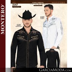 Camisa Vaquera Montero Western 3547-Blanco-Negro_Khaky