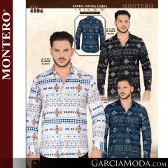 Camisa Vaquera Montero Western 4006-Negro-Blanco-Navy