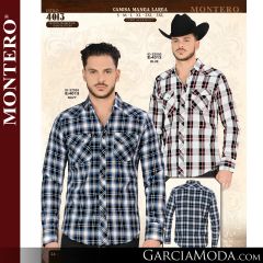 Camisa Vaquera Montero Western 4013-Blue-Navy