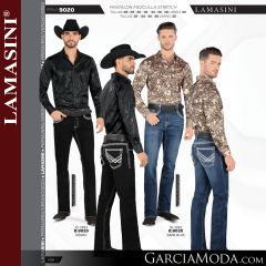 Pantalon Lamasini Western 9020-Negro-Dark Blue