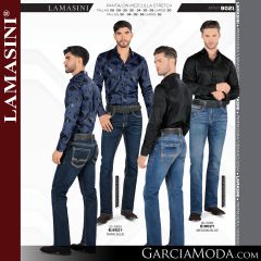 Pantalon Lamasini Western 9021-Dark-Blue-Medium-Blue