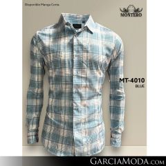 Camisa Vaquera Montero Western MT-4010-Blue