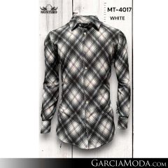 Camisa Vaquera Montero Western MT-4017-White