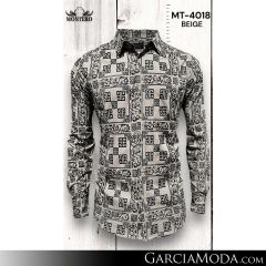 Camisa Vaquera Montero Western MT-4018-Beige