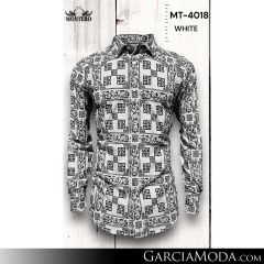 Camisa Vaquera Montero Western MT-4018-White