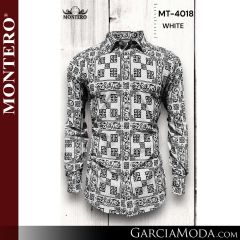 Camisa Vaquera Montero Western MT-4018-White