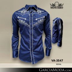 Camisa Vaquera Montero Western VA-3547-Royal