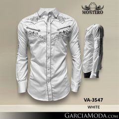 Camisa Vaquera Montero Western VA-3547-White