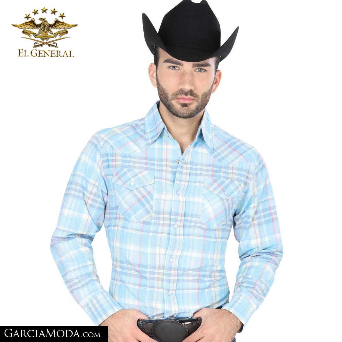 Camisa El General Western Wear 41704- Azul Cielo Western Wear,   -