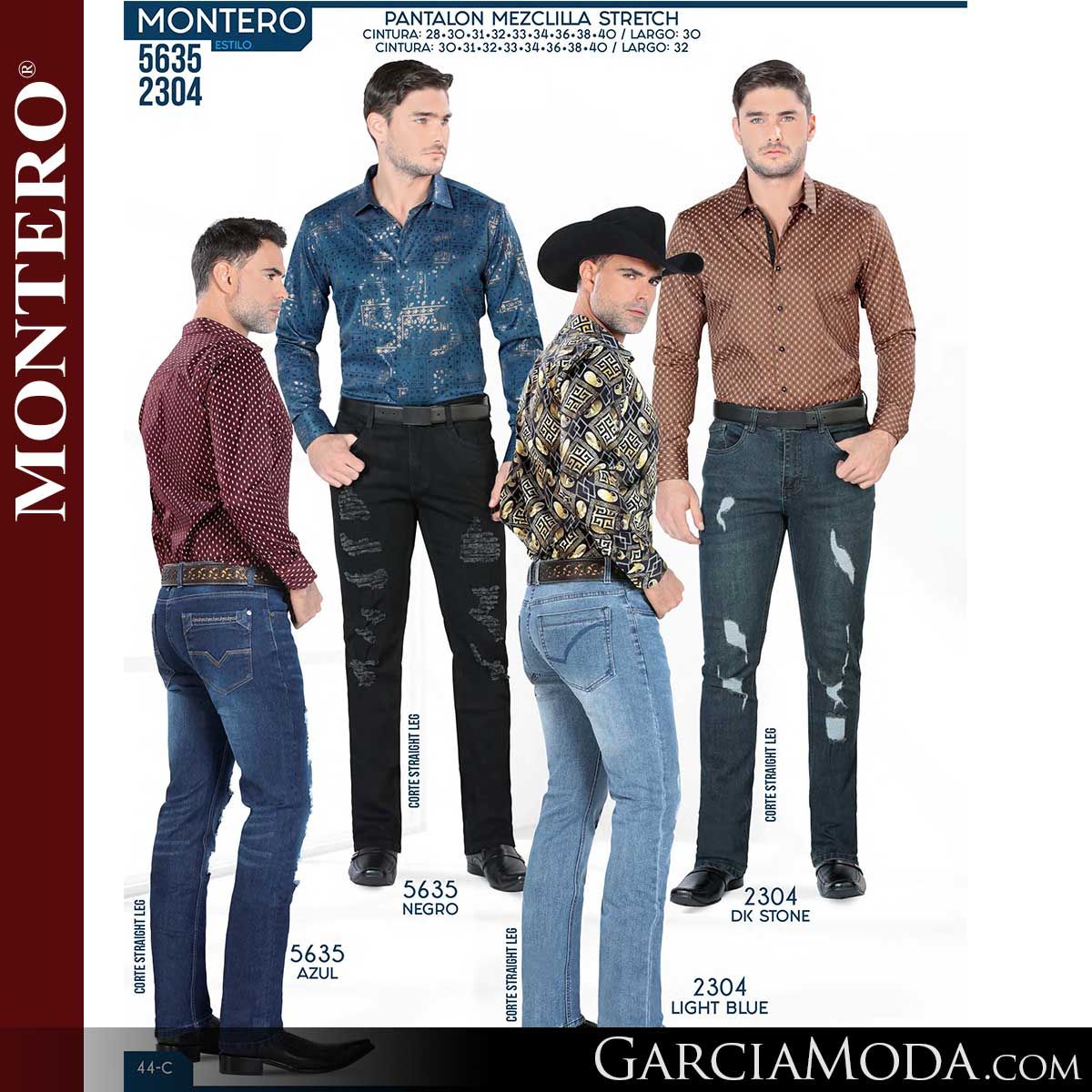 Pantalon Montero Western 5635-azul-negro-2304-dark stone-light