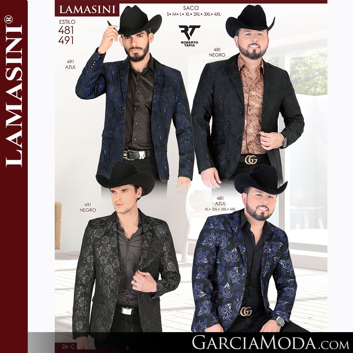 Saco Lamasini Western 491 Azul Negro 481 Azul Negro Western Wear Garciamoda Com