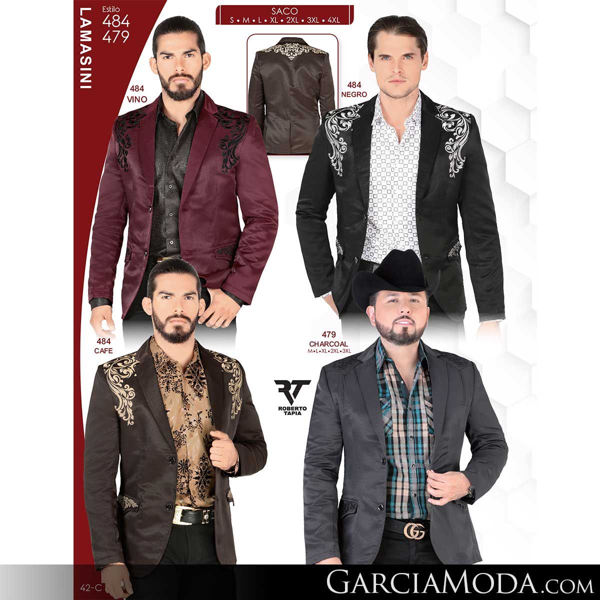 Saco Lamasini Western 484 Vino Negro Cafe 479 Charcoal Western Wear Garciamoda Com