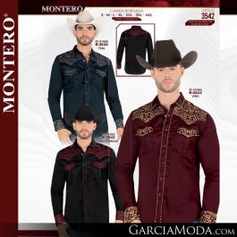 Camisa Montero Western 3542-Teal-Vino-Negro_Rojo Western Wear ...